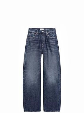 Zara High Rise Straight Wide Leg Jeans Straight Leg Jeans in Blue Size 28